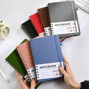 Cuaderno de tapa dura de cuero PU con costuras, 100 hojas, con logotipo personalizado, UV, para la escuela, negocios, trabajo, ideal como regalo promocional. - Product Image 1