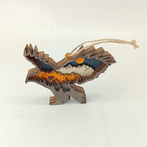 Nhà máy mini 3D hình dạng động vật bằng gỗ cây giáng sinh đồ trang trí 2024 - Product Image 5