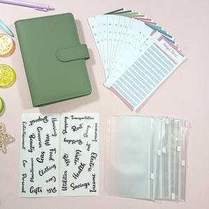 Wholesale <strong>2023</strong> New Product Pu Leather A6 Budget Binder Set Budget Binder <strong>Planner</strong> Macaron A6 Budget Binder with Cash Envelopes - Product Image 3