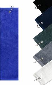 Serviette de golf en microfibre gaufrée avec logo personnalisé, impression par sublimation, broderie en coton et crochet – Vente en gros - Product Image 3