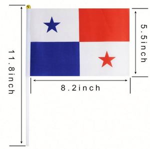 Promotional High Quality Polyester 14x21cm Panama Hand Waving <b>Flag</b> Panama Hand <b>Flags</b> - Product Image 3