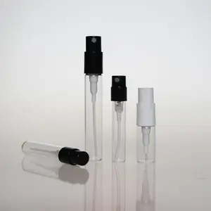 Toptan boş 1ml 2ml 3ml 5ml 10ml 30ml açık kehribar cam şişe sprey parfüm Atomizer örnek cam şişe