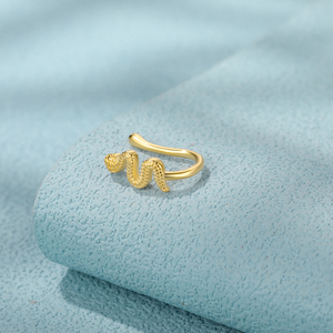CANNER Anillo de Nariz en Forma de Serpiente, Sin Perforación, Clip para la Nariz, Plata S925 Chapada en Oro, Regalo para Mamá - Product Image 3