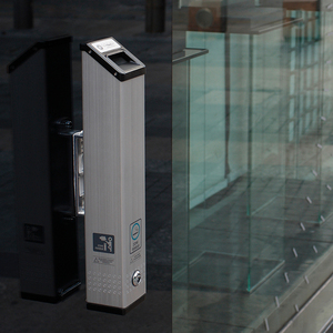 Yibao YB-HW101 Treo Tường Thiết Kế Cổ Điển Công Cộng Khu Vực Hút Thuốc Nhôm Kim Loại Bạc Vuông Không Khói Thuốc Lá Butts <span class=keywords><strong>Bin</strong></span> - Product Image 5