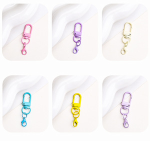 Wholesale Colorful Metal Swivel Trigger Lobster Clasp Keychain Spring Gate <b>Hook</b> Clip DIY Sewing Accessories Key Chains Snap <b>Hook</b> - Product Image 2