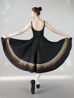 Robe de danse flamenco pour adulte, jupe de ballet de qualité impériale, jupe de pratique longue