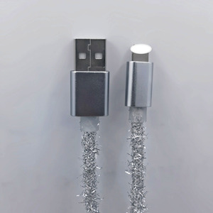 <span class=keywords><strong>Cable</strong></span> <span class=keywords><strong>de</strong></span> Carga Rápida y Transmisión <span class=keywords><strong>de</strong></span> Datos <span class=keywords><strong>de</strong></span> 20W, 1M, con Personalización BWVV, Hilo <span class=keywords><strong>de</strong></span> Lana Plateado - Product Image 6