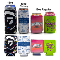 Refroidisseur de canettes en néoprène promotionnel Support trapu universel 330ml Coozies de sublimation en néoprène pour mariage