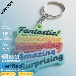 Custom PVC Eco-Friendly High Grade Keychain Silicone Key Ring Cartoon Pendant OEM Personalized Logo Promotional Gift