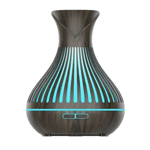 Humidificador ultrasónico de madera, difusor de aceite esencial de gran fábrica de China, con 7 colores de luz Led, precio más barato, nuevo estilo, 2022