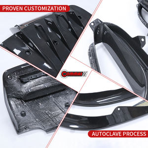 Kit carrosserie de style OEM en fibre de carbone sèche pour Ferrari SF90, enveloppe avant, jupes latérales, évents de garde-boue, seuils de porte, aileron arrière - Product Image 3