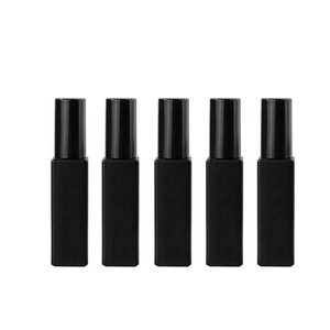 Mini Botella de Perfume de Viaje de 5ml 10ml, Negra Mate, Vacía, con Pulverizador de Aluminio y Rosca de Vidrio, Impresión Serigrafiada, 2 Piezas - Product Image 1
