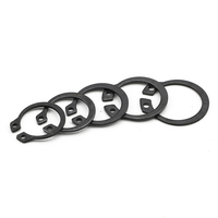 10 pièces/sac 304 acier inoxydable noir 65mn anneaux de retenue externes en acier pour arbre mousqueton rondelle C Type Circlip M3-M180