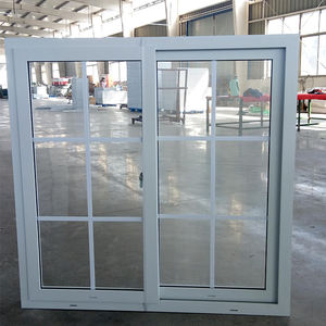 Fenêtres coulissantes en plastique Upvc double verre avec filet Fenêtre en verre <span class=keywords><strong>coulissante</strong></span> en pvc Ventes d'usine Maisons préfabriquées - Product Image 1