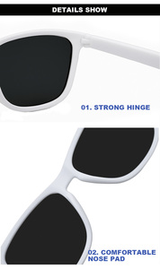 Custom Logo Night Vision Full Rim Square Sunglasses Wholesale Bulk UV400 Promotional Shades Party Wedding Favors <b>Men</b> Women - Product Image 3