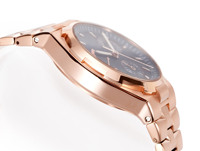 Montre mécanique automatique de luxe haut de gamme pour homme, boîtier en or rose, acier inoxydable, verre saphir, aiguilles, sport, affaires