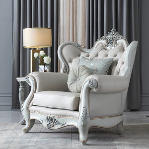 Canapé en cuir véritable en cuir de vachette haut de gamme de style français Rising Court, canapé européen classique et luxueux - Product Image 6