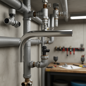 Coude de tuyauterie en acier inoxydable à 90 degrés, diamètre 32 mm, pour applications de plomberie - Product Image 2