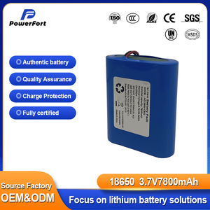 แบตเตอรี่ลิเธียมไอออน Powerfort P18650-1S3P-3.7V7800mAh 3.7V 7800mAh NMC 8 เซลล์ ใช้งานได้สูงสุด 500 รอบ  ทนอุณหภูมิ -40 องศาเซลเซียสถึง 60 องศาเซลเซียส - Product Image 1