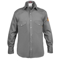 Chemise de travail ignifuge et antistatique en coton durable pour hommes NFPA2112 avec logo personnalisé, application ignifuge pour la construction