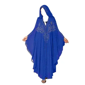 Wholesale Sale Abaya Online Solid Color Luxury Turkey Modest Dubai Women Muslim Dress Diamond Open Abaya