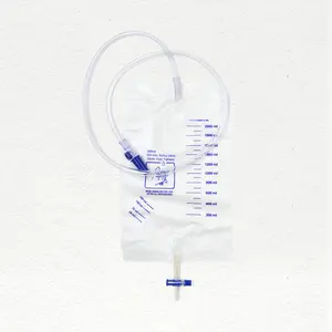 Factory Price T Valve Medical Silicone Urine Collector Closed System Urine Meter Bag