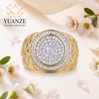 Bague et accessoires de luxe personnalisés en argent S925 plaqué or 18 carats avec moissanite pour fiançailles et occasions festives – Vente en gros