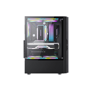 เคสคอมพิวเตอร์กระจกนิรภัยเทมเปอร์โปร่งแสงสำหรับ USB3.0แผงด้านข้างระบายความร้อนได้ดีโฮมออฟฟิศ - Product Image 1