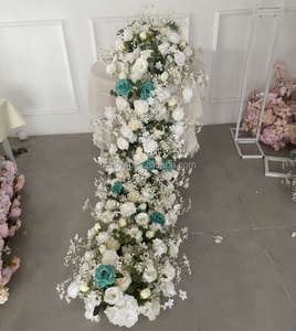 Fábrica de Flores Artificiales, Venta al por Mayor de Plantas Blancas y Verdes, Hilera de Flores para Decoración de Bodas, Camino de Mesa, Hilera de Flores para Piso - Product Image 5