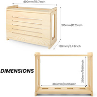 Meuble mural décoratif en bois pour routeur Wi-Fi, support de rangement pour gestion des câbles, boîte de rangement pour routeur
