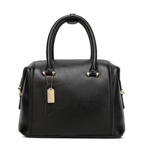 Sac à main Boston en cuir PU de haute qualité à trois sangles avec fermeture éclair et doublure en polyester pour femmes - Product Image 4