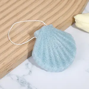 إسفنجة كونجاك للحمام للأطفال على شكل فحم كورية إسفنجة كونجاك صغيرة مصنوعة من الكركم