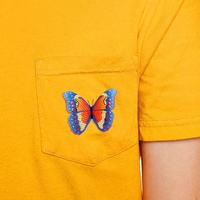 Fabricant d'étiquettes en silicone souple avec logo papillon personnalisé Autocollants d'impression par transfert de chaleur haute densité en silicone avec points en brosse