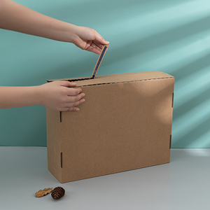 Tùy chỉnh in tự niêm phong các tông sóng vận chuyển hộp giấy tái chế với chất kết dính Tear Strip Logo hộp bưu phẩm - Product Image 6