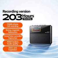 Enregistreur vocal B900x, 1800 mAh, 200 heures d'enregistrement longue durée, attraction magnétique, enregistrement vocal haute fidélité, 1536 Kbps, dictaphone sans perte