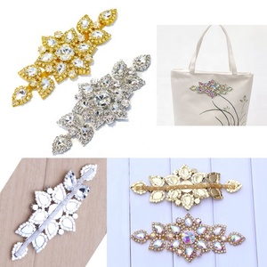 Broches en strass de haute qualité, 6,5x14 cm, en cristal, pour robes de mariée, vente en gros - Product Image 6