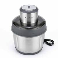 Nouvelle conception personnalisée, hachoir à viande à 2 bacs de 2,5 L avec bol en acier inoxydable et protection contre la surchauffe pour usage commercial et domestique