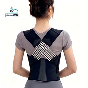Correcteur de posture en matériau doux pour la peau <span class=keywords><strong>avec</strong></span> bandes élastiques croisées, redresseur de dos réglable pour soulager la fatigue du cou et des épaules - Product Image 5