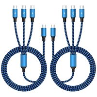 3 Ft 6 Ft 3-in-1 Nylon Tressé 3.0 Câble de Chargeur Micro-USB 8Pin C Câble de Données de Charge Rapide Câble de Chargeur Usb Multifonction