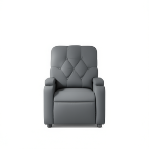 Sillón Reclinable de Masaje Gris, Masaje Corporal Completo, Conexión Eléctrica, Control Remoto Inalámbrico, Uso Doméstico - Product Image 1