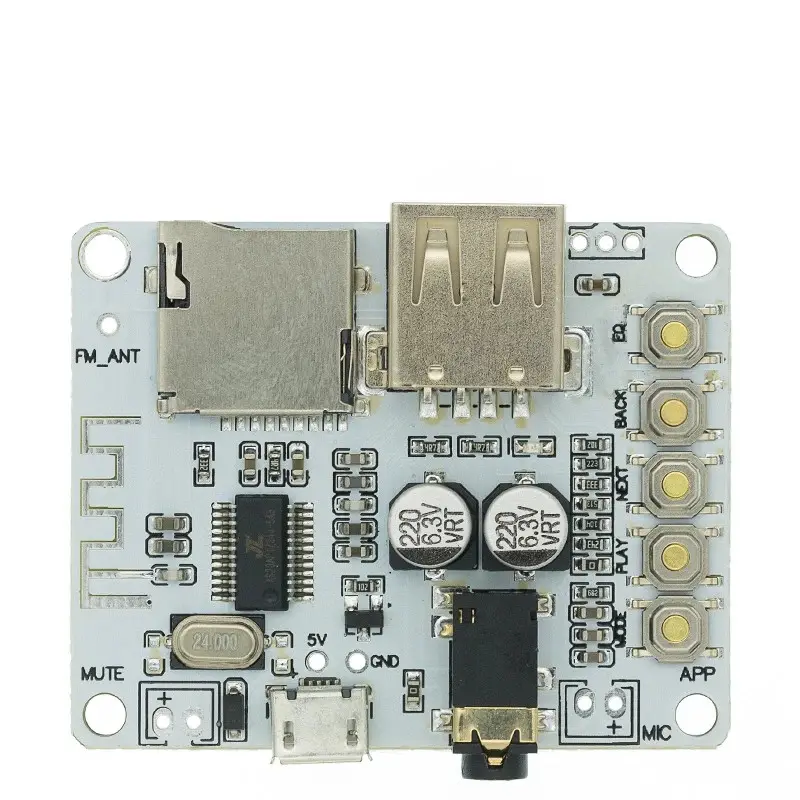 Blue Tooth Audio Receiver Board Met Usb Tf Card Slot Decodering Afspelen Voorversterker Uitgang A7-004 5V 2.1 Draadloze Stereo muziek Module