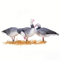 Décoy d'oie blanche réaliste en EVA, pliable et flottant, avec ventre moucheté, pour la chasse aux oiseaux aquatiques et la décoration de jardin