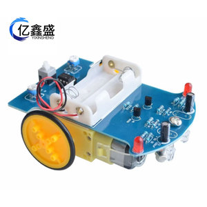 Kit de coche inteligente con seguimiento automático YIXINSHENG D2-1, juguete electrónico DIY para niños de 8 a 13 años, modelo de plástico con batería AAA - Product Image 2