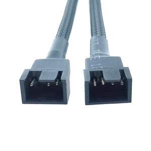 หม้อน้ำ PWM อะแดปเตอร์ตาข่ายไนล่อนควบคุมอุณหภูมิสายพัดลมคอมพิวเตอร์ CPU สายเคเบิลต่อเมนบอร์ด - Product Image 4