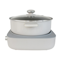 Casserole électrique de cuisine 3,5 L, multifonctionnelle, pour la maison, avec fonctions de cuisson, de bouillie et de friture, et nouvelle conception de poêle électrique