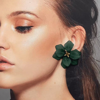 Boucles d'oreilles en acrylique en forme de fleur, élégantes et raffinées, accessoires pour la vente en gros