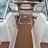 Tapis de pont en mousse EVA imitation teck pour plateforme de bain et cockpit de bateau, style SeaDek MarineMat, auto-adhésif, pour Chaparral 19 H20 2013