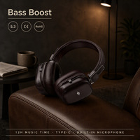 Casque sans fil supra-auriculaire WISDOMUP TDE-22, casque stéréo Super Bass 5.3, autonomie de 12 heures, casque pliable avec micro