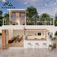 Café à deux étages, café modulaire préfabriqué extérieur Expérience de café améliorée