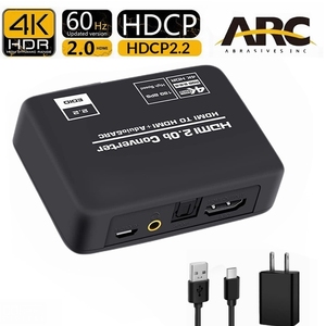 <span class=keywords><strong>Adaptateur</strong></span> convertisseur extracteur audio HDMI 2.0 prenant en charge 4K 60Hz HDR 4K HDMI vers optique TOSLINK <span class=keywords><strong>SPDIF</strong></span> 3,5 mm L/R ARC 5.1 HDCP 2.2 - Product Image 6
